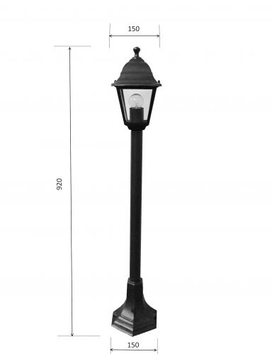 Светильник столб  Quadro I 40615M
